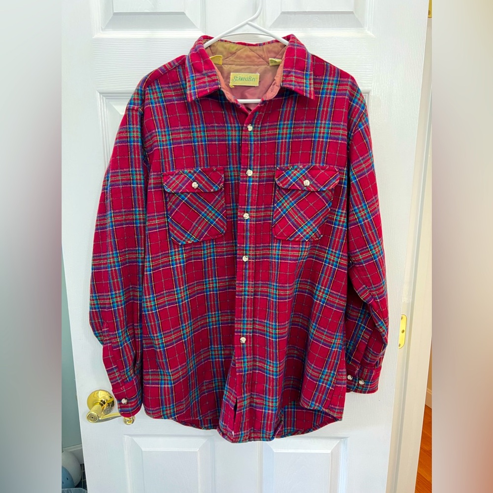 Men’s XL Tall wool button up